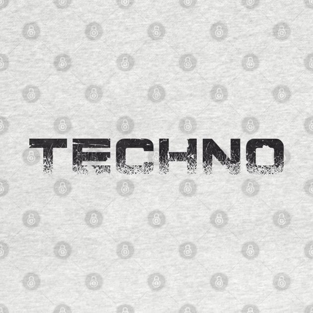 Techno #3 (Black Font) by RickTurner